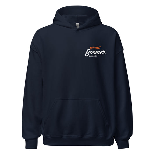 Hoodie - White & Orange logo